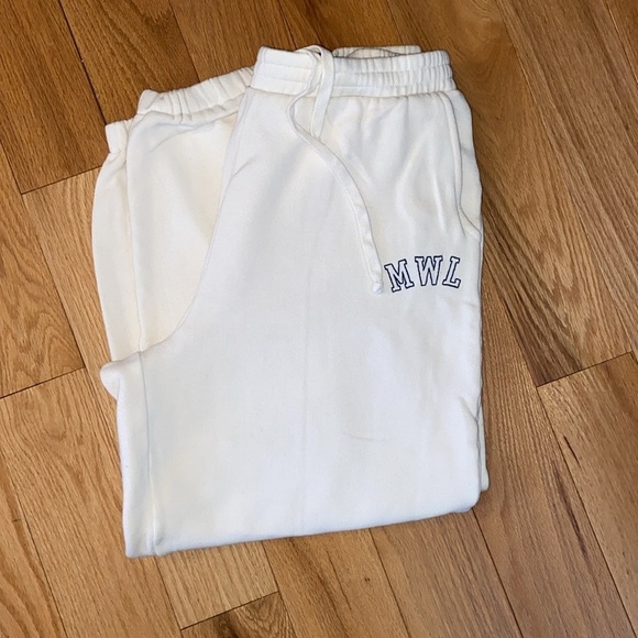 Madewell MWL Betterterry sweatpant in antique white size M, good used condition - Picture 4 of 8